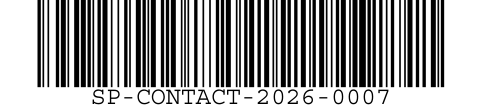 Barcode for record SP-CONTACT-2026-0007